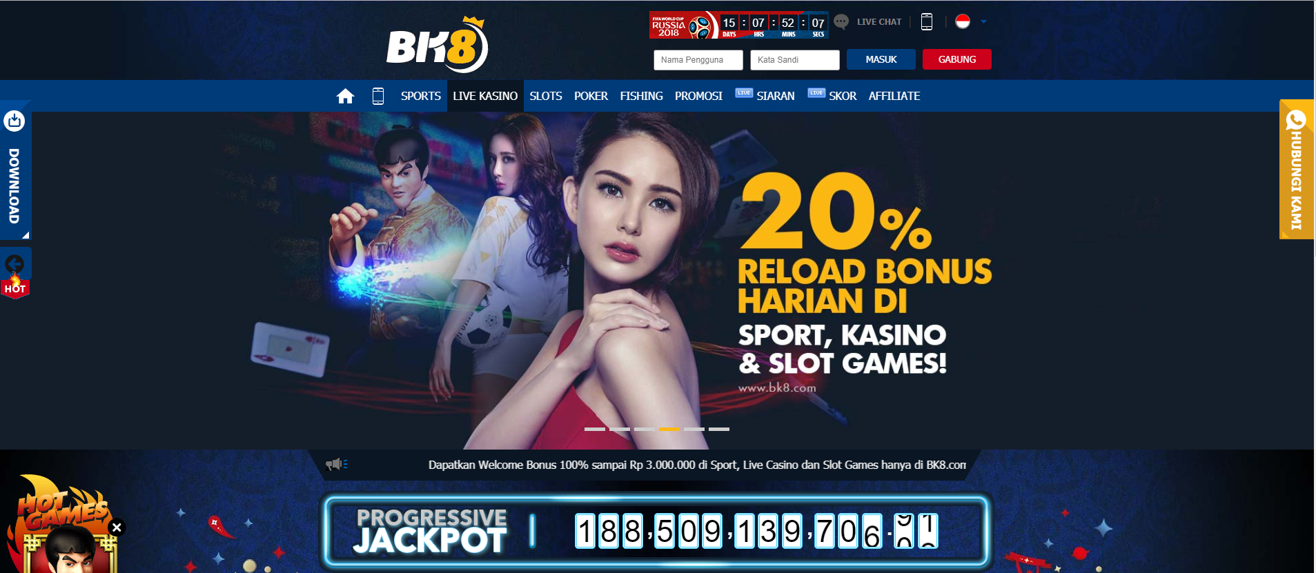 50% Daily Reload Bonus In Mega888 & 918Kiss